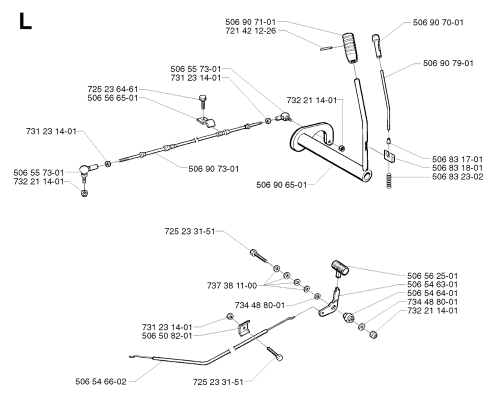 Controls 3 Diagram and Parts List for R11 2002-02 Husqvarna Lawn Tractor