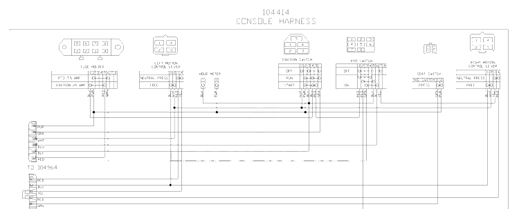 Wiring Diagram - Console Harness Schematic Diagram and Parts List for IZ4817KAA (968999231) S/N 033600000 & Up)(2004-09) Husqvarna Lawn Tractor