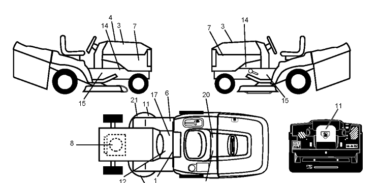 Decals 2 Diagram and Parts List for CTH150-TWIN 2010-01 Husqvarna Lawn Tractor