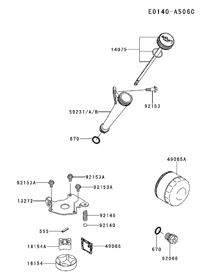 Lubrication Diagram and Parts List for FR730V-BS13 2017-09 Husqvarna Engine