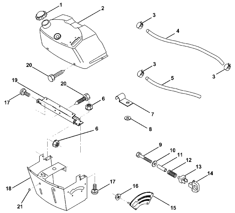 Dash Diagram and Parts List for LR121 (954140001-A)(1996-08) Husqvarna Lawn Tractor