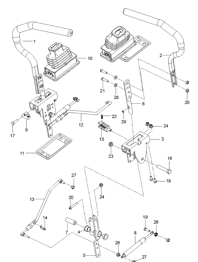 Steering 2 Diagram and Parts List for Z142 (96792480100)(2018-10) Husqvarna Lawn Mower