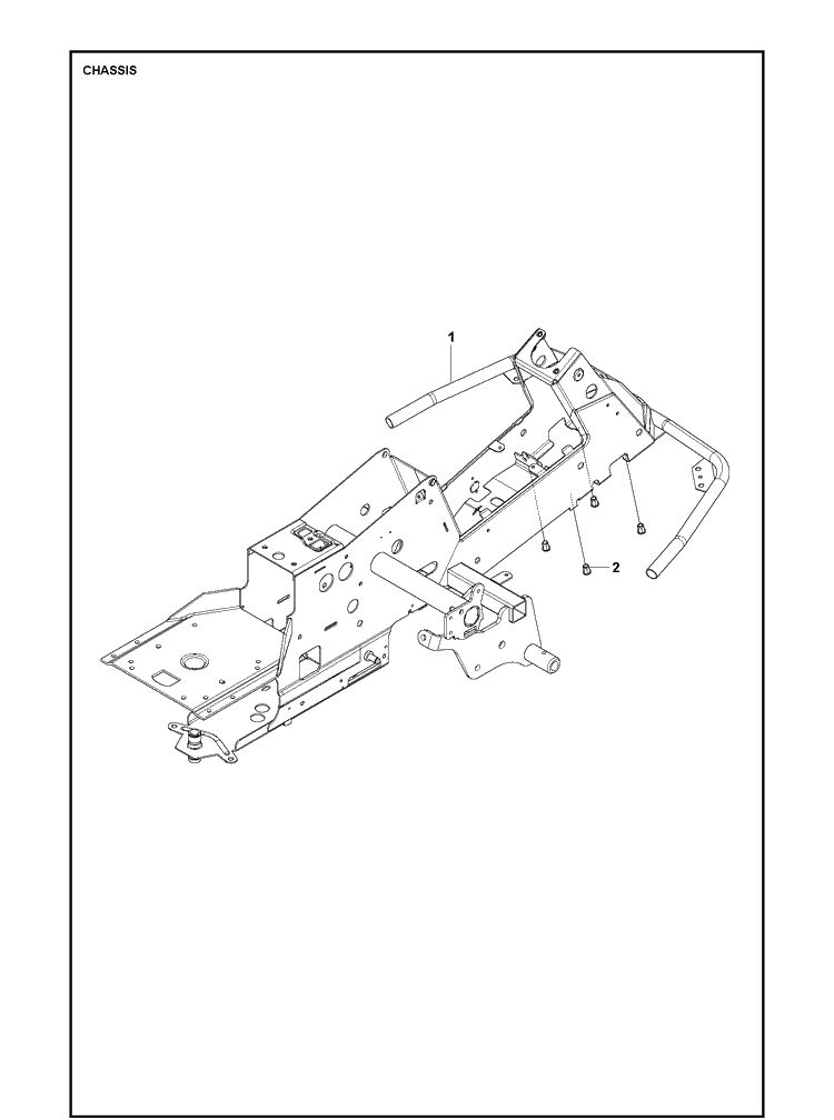 Chassis / Frame Diagram and Parts List for R316TX  Husqvarna Lawn Mower