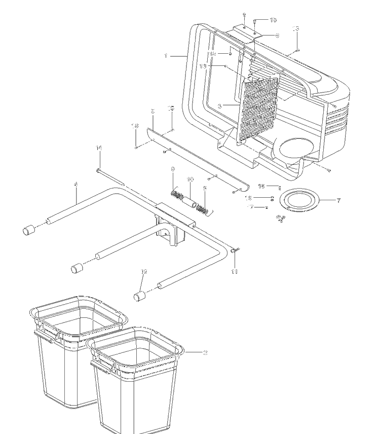 Bagger Diagram and Parts List for 38IN 2010-04 Husqvarna Lawn Tractor Accessories