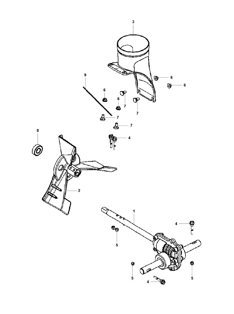 Auger Housing And Impeller 2 Diagram and Parts List for ST430 97052960100 Husqvarna Snow Blower