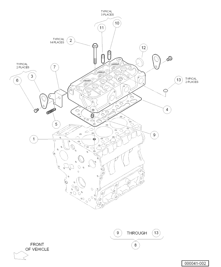 Cylinder Head Diagram and Parts List for HUV4421DXP 2006-11 Husqvarna Lawn Tractor