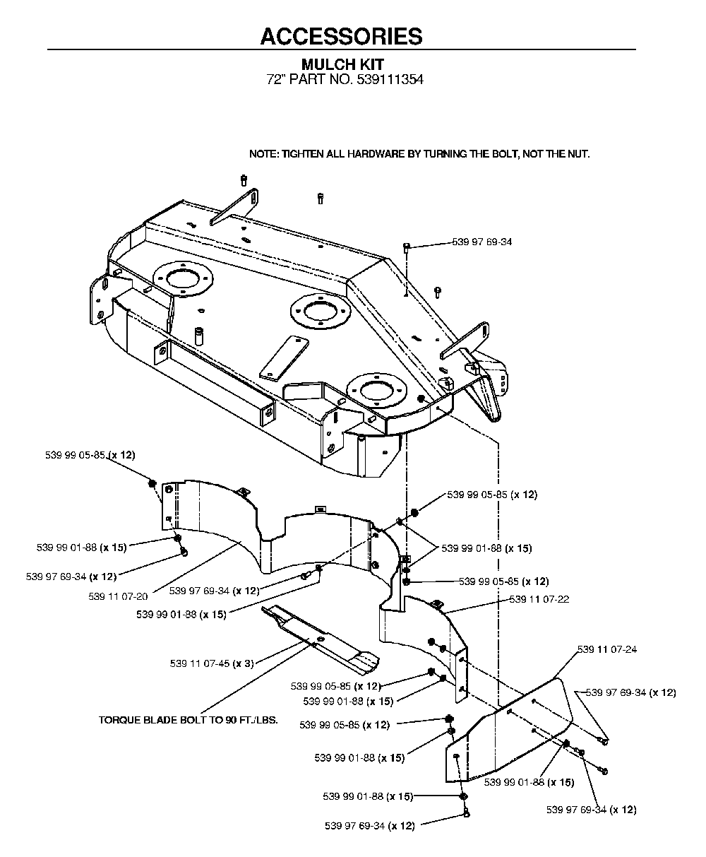 Accessories Diagram and Parts List for BZ34C (968999316)(2006-04) Husqvarna Lawn Tractor