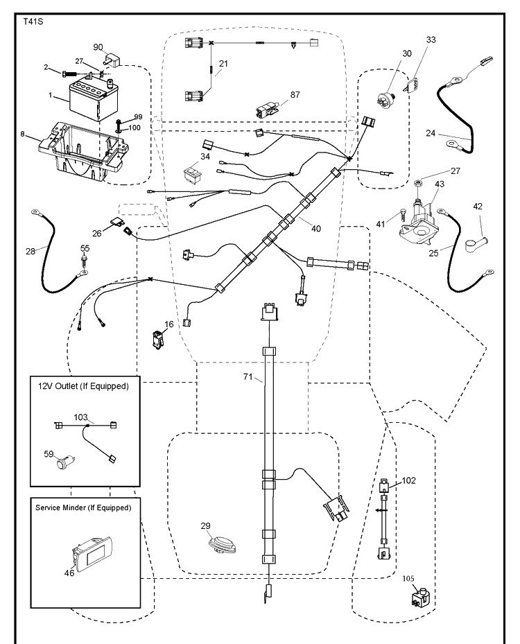 Electrical Diagram and Parts List for YTH18K42 (96043025100)(2017-09) Husqvarna Lawn Tractor