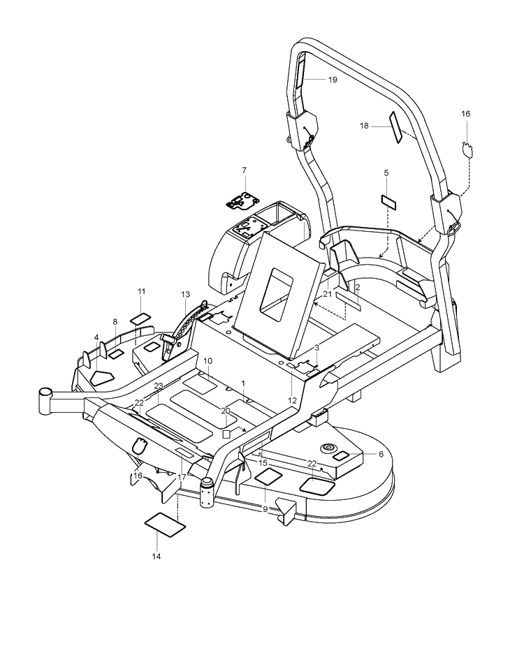 Decals Diagram and Parts List for M-ZT61BF (96717701001)(2015-06) Husqvarna Lawn Mower