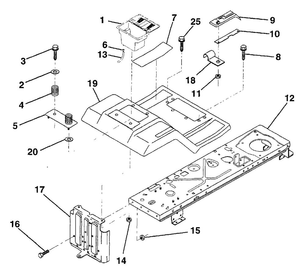 Fender/Chassis Diagram and Parts List for LR12 (954000752-A)(1994-05) Husqvarna Lawn Tractor