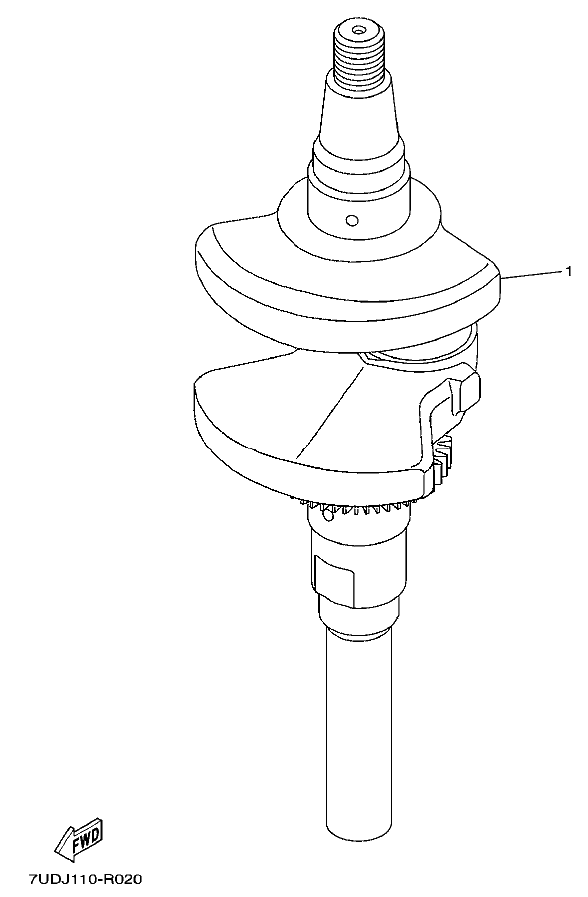 Crankshaft Diagram and Parts List for MX800VJ 2018-09 Husqvarna Engine