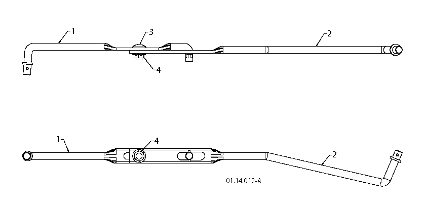 Handle Diagram and Parts List for 11527SB96193006400 2010-06 Husqvarna Snow Blower