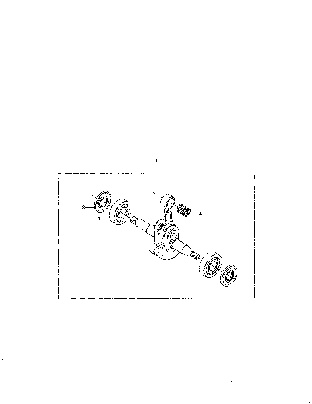 Crankshaft Diagram and Parts List for 965030298  Husqvarna Chainsaw