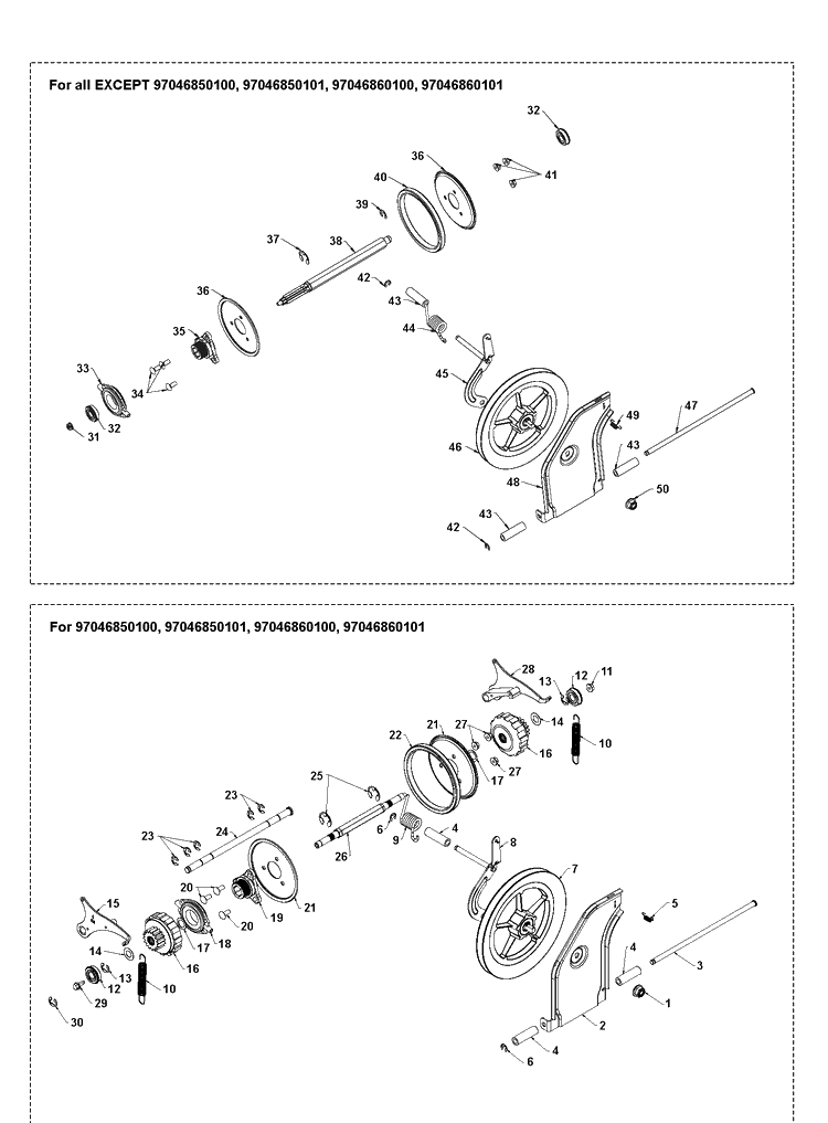 Drive 2 Diagram and Parts List for ST224  Husqvarna Snow Blower