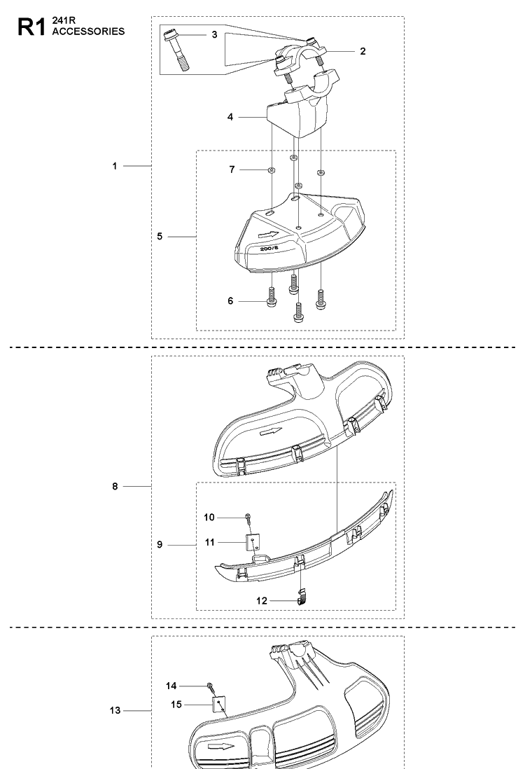 Accessories 2 Diagram and Parts List for 241R 20144900001-Current Husqvarna Brush Cutter