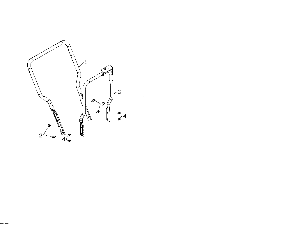 Lower handle Diagram and Parts List for ST227P-96193009702  Husqvarna Snow Blower