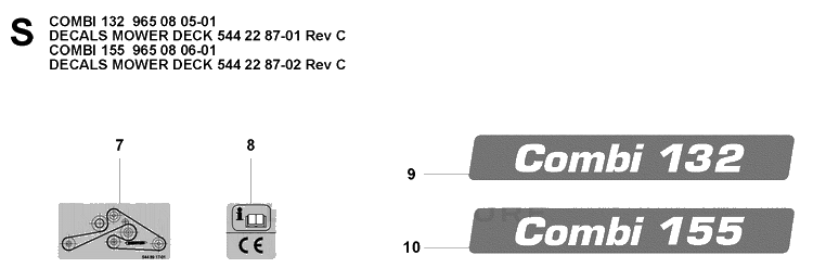 Mower Deck / Cutting Deck Diagram and Parts List for PT26D (965160601)(2008-03) Husqvarna Lawn Mower