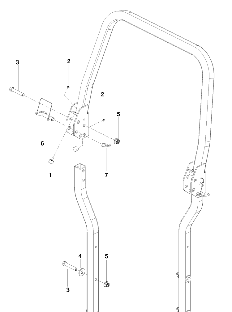Protection Frame Diagram and Parts List for PZ29D (966554801)(2010-03) Husqvarna Lawn Mower