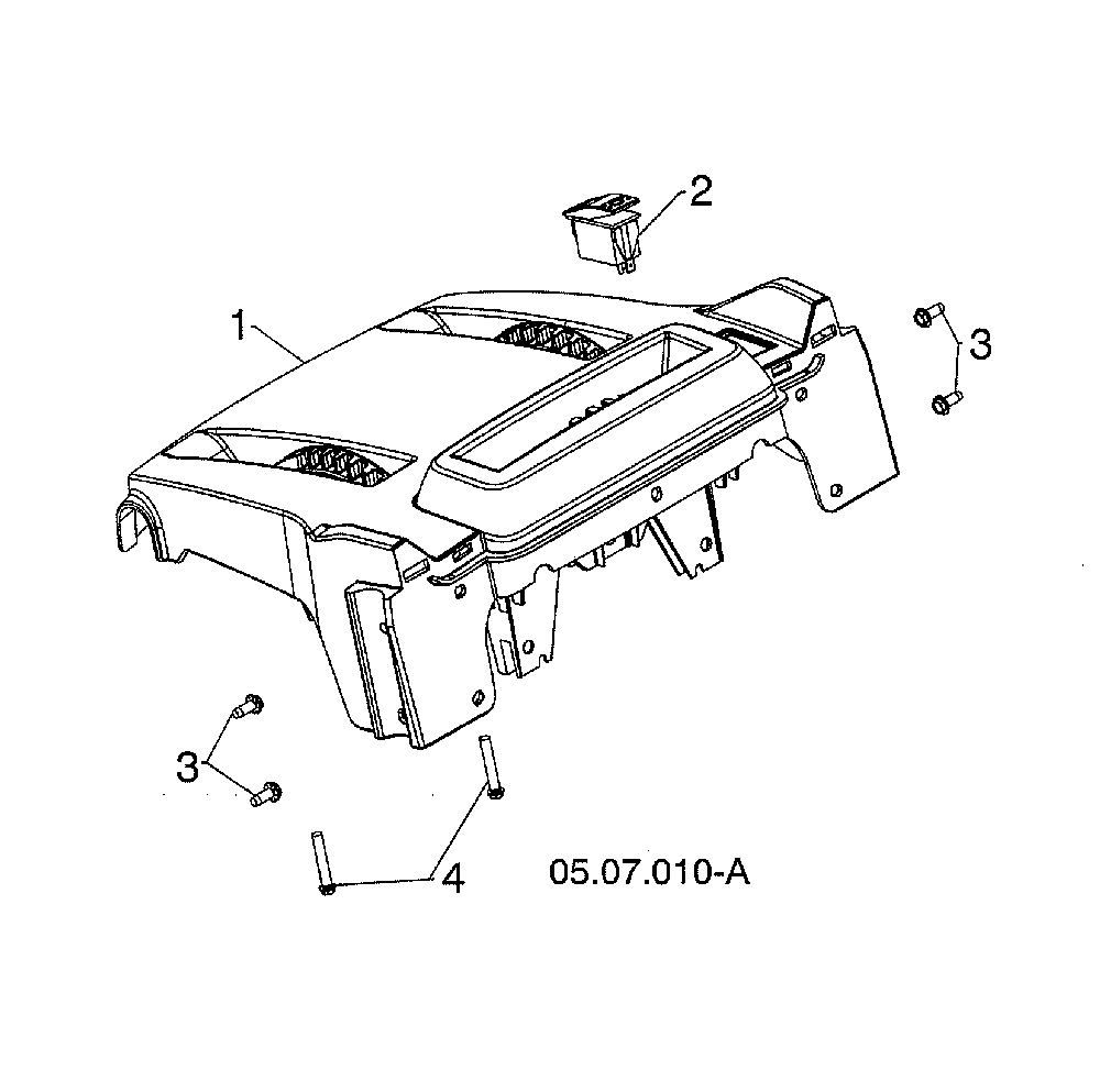 Console base Diagram and Parts List for 96193009604  Husqvarna Snow Blower