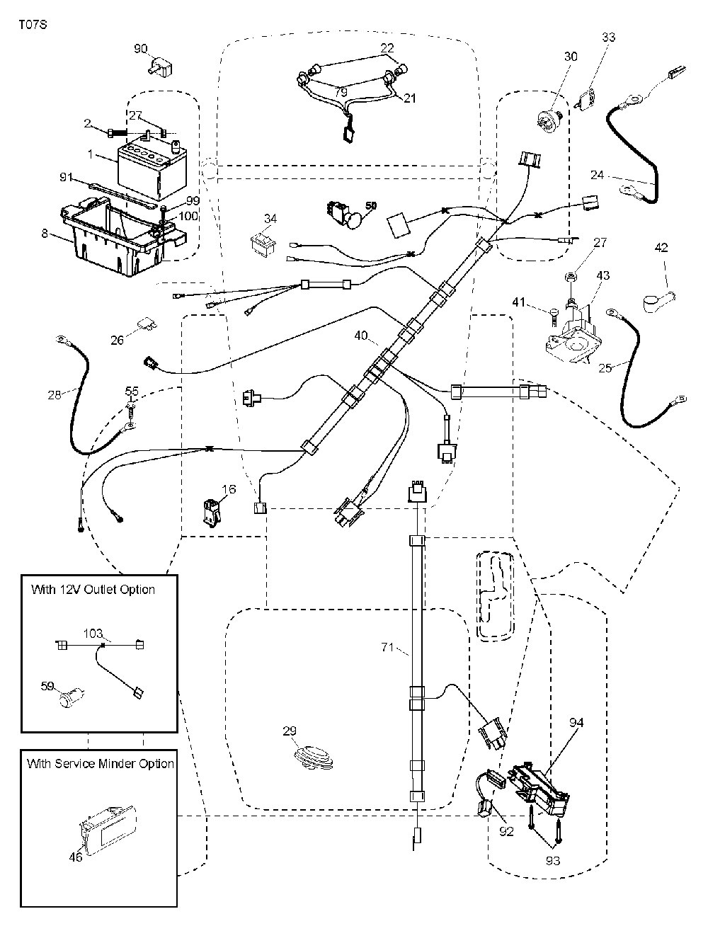 Electrical Diagram and Parts List for YTH150TWIN (96041002203)(2009-01) Husqvarna Lawn Tractor