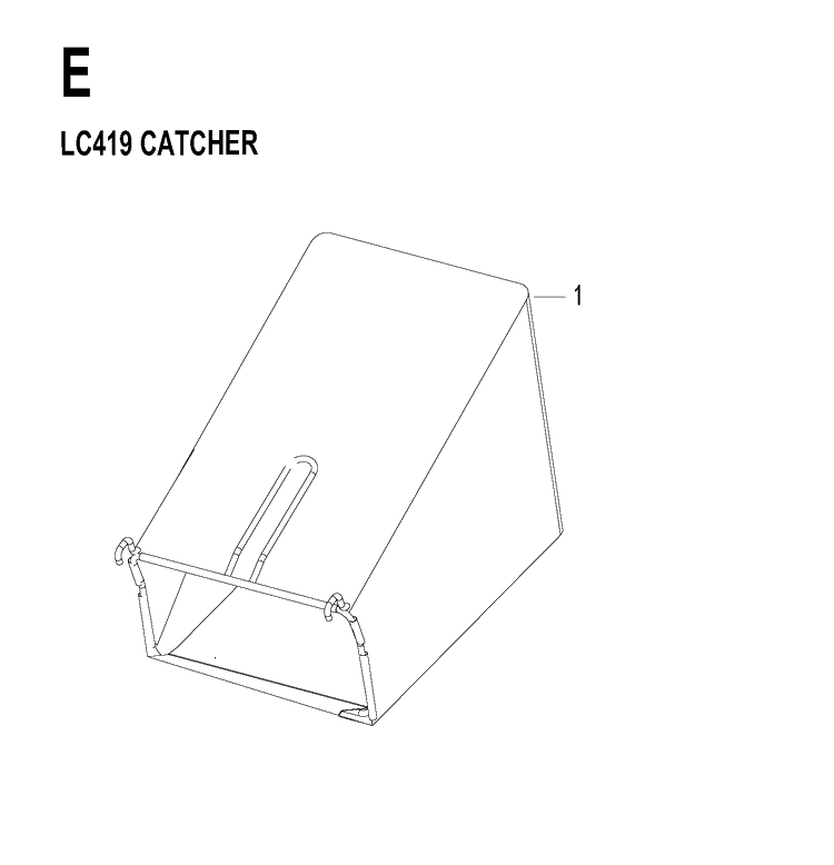 Catcher Diagram and Parts List for LC419 2019-04 Husqvarna Lawn Mower