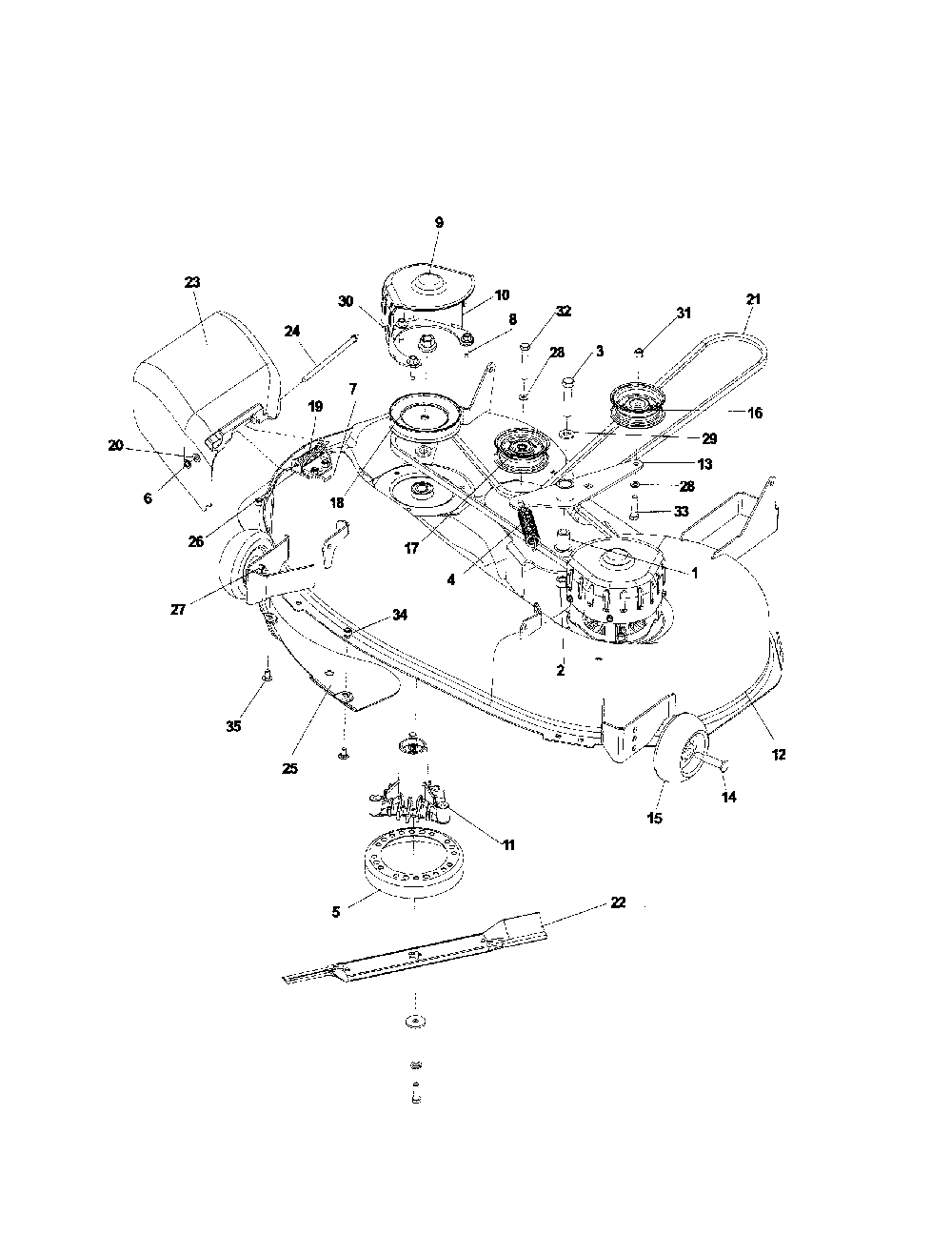 42" deck Diagram and Parts List for 917277820  Husqvarna Lawn Mower