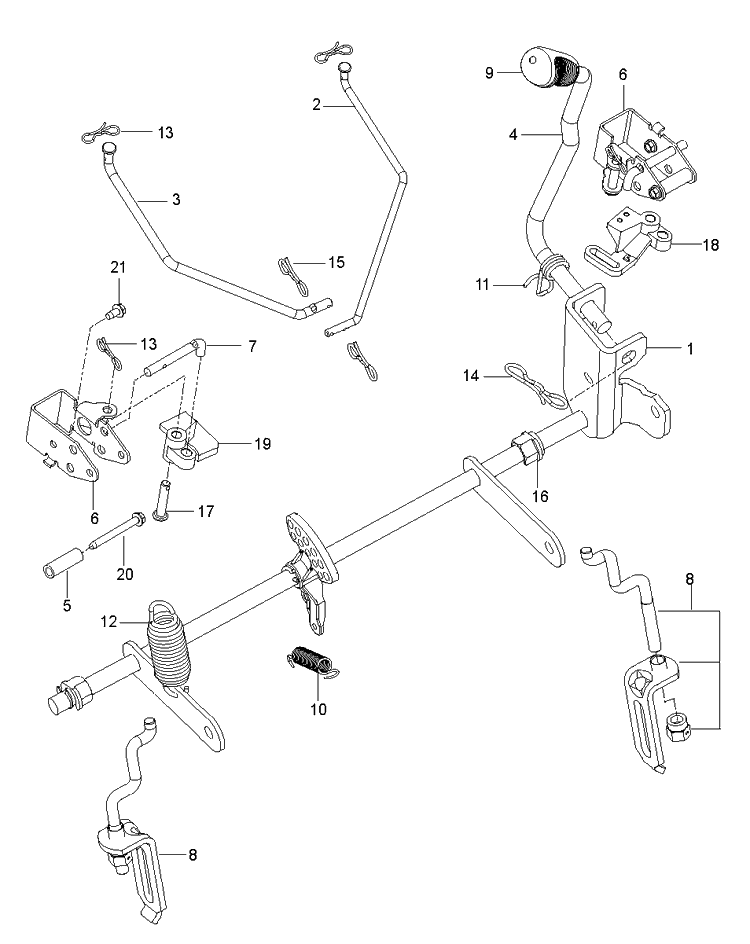 Mower Lift / Deck Lift Diagram and Parts List for Z242F (96795380200)(2018-10) Husqvarna Lawn Mower