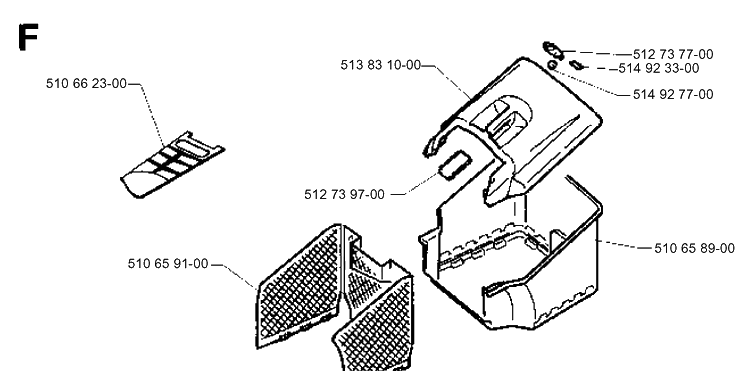 Bagger 3 Diagram and Parts List for 43EL ROYAL Husqvarna Lawn Mower