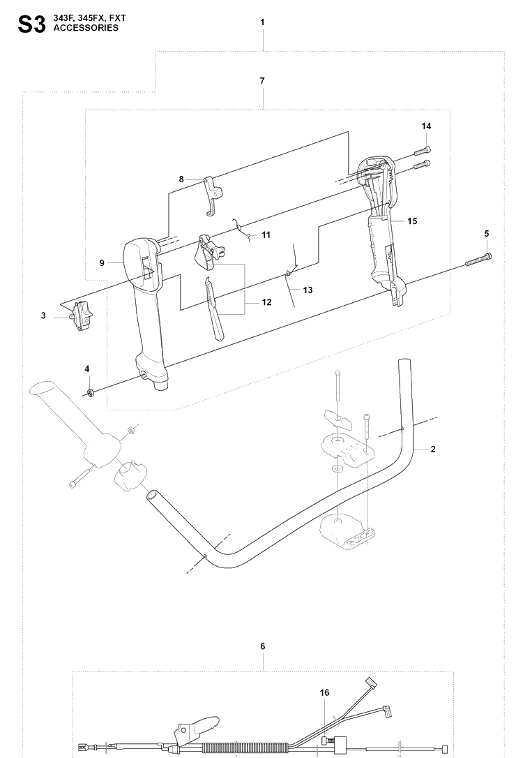 Accessories 2 Diagram and Parts List for 343FRM  Husqvarna Brush Cutter
