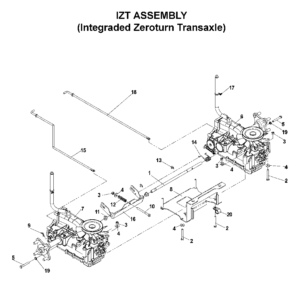 Hydraulic Pump - Motor Diagram and Parts List for CZ4818BIA (968999276)(2004-09) Husqvarna Lawn Tractor