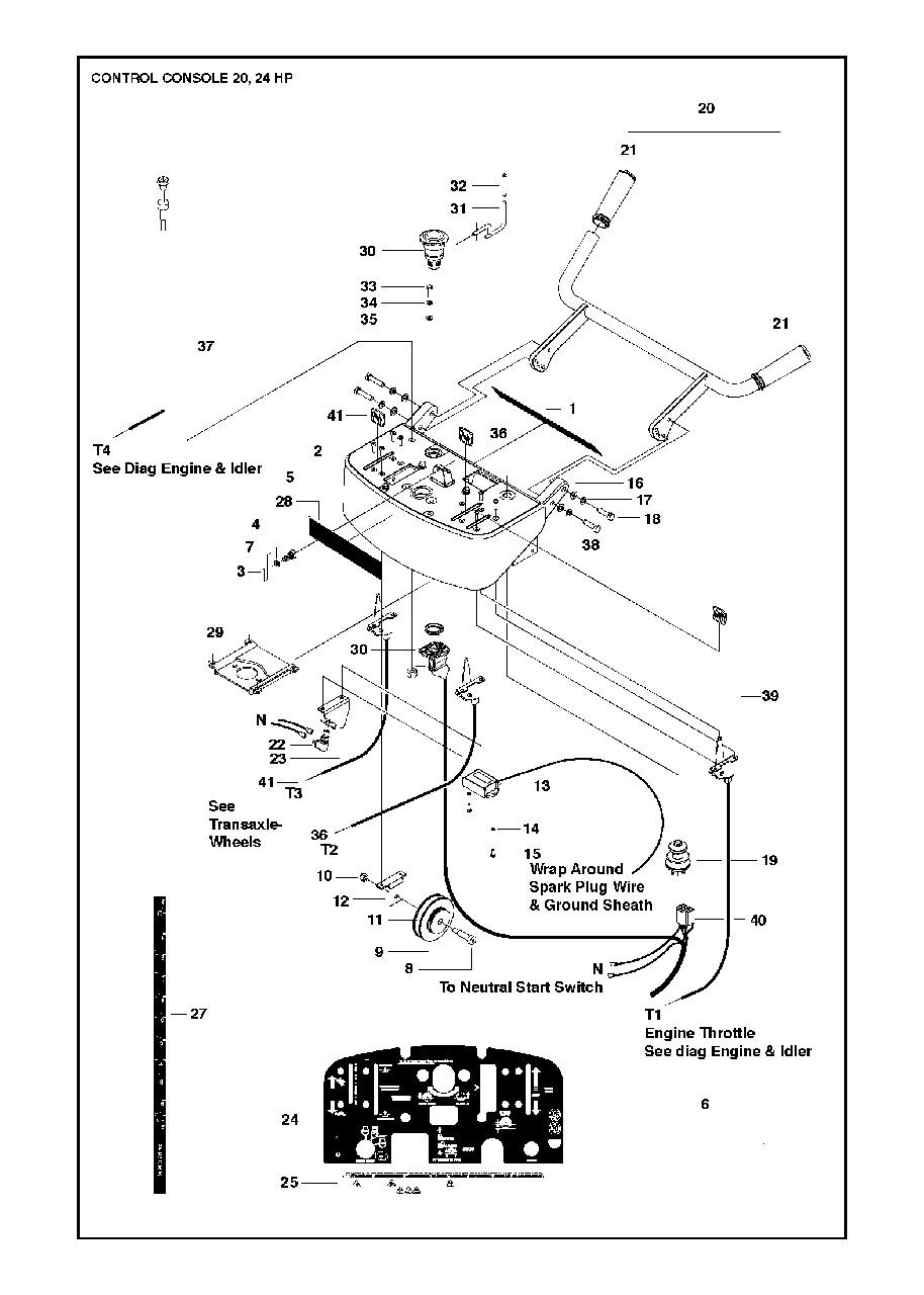 Control Console Diagram and Parts List for FS520 (FS 524)(2011-02) Husqvarna Circular Saw