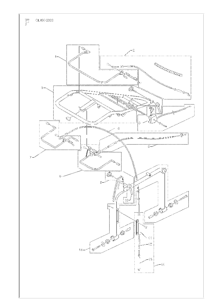 Handle And Controls Diagram and Parts List for CABLELAYERCL400 (967963502)(2020-03) Husqvarna Lawn Tractor Accessories