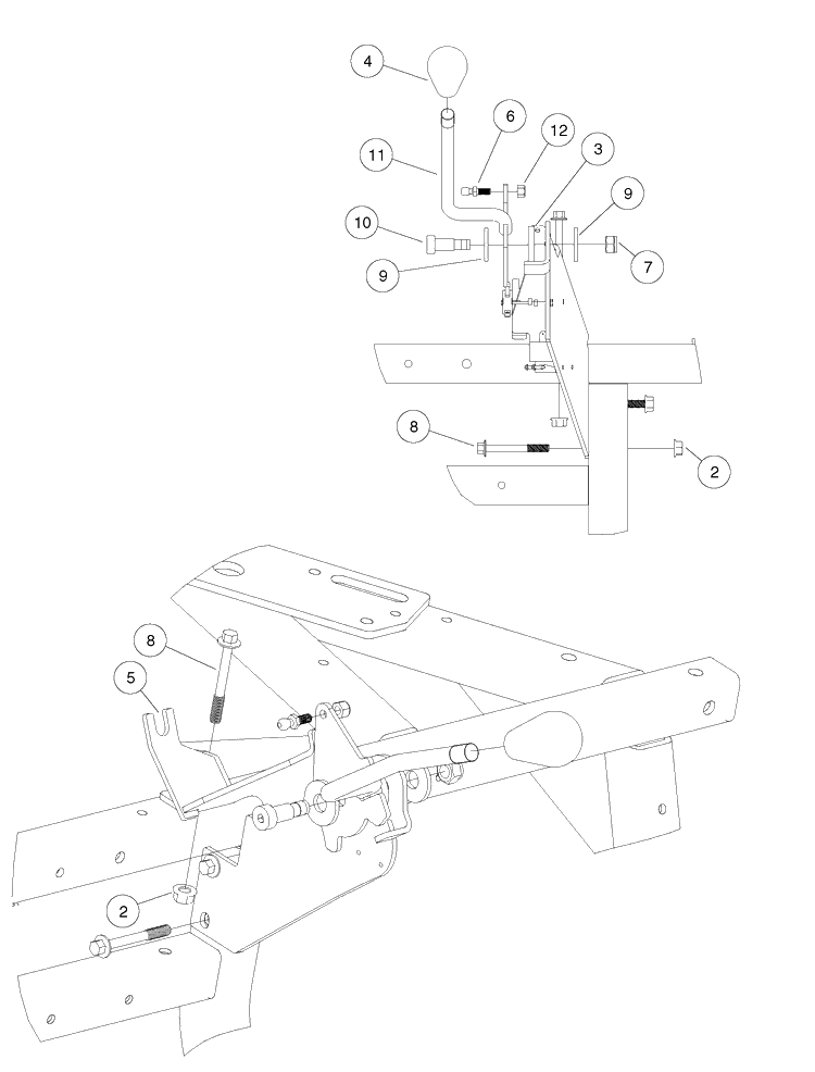 Forward/Reverse Shifter Assembly Diagram and Parts List for HUV4421GXP 2009 Husqvarna Lawn Tractor