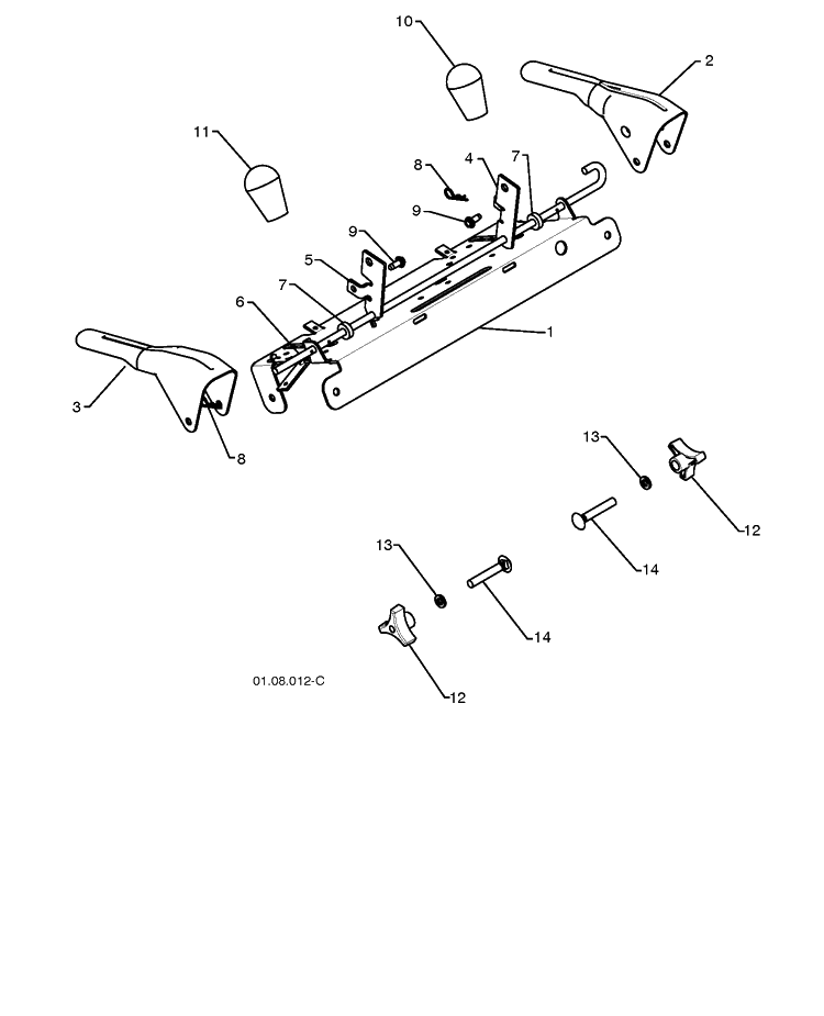 Control Panel And Discharge Chute 2 Diagram and Parts List for 15530SBLS 2009-08 Husqvarna Snow Blower