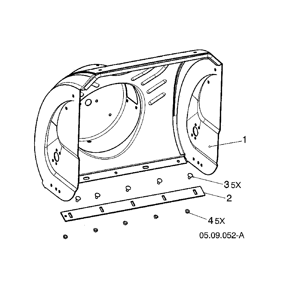 Auger housing Diagram and Parts List for 96193010106  Husqvarna Snow Blower