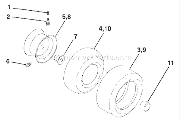 Page J Diagram and Parts List for YTH1842A (954569790) (2003-01) Husqvarna Lawn Tractor