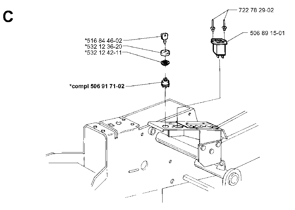 Electrical Diagram and Parts List for RIDER1030BIOCLIP 1997-05 Husqvarna Lawn Tractor