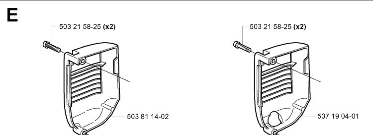 Muffler Cover Diagram and Parts List for 334T 20040100001-20051000000 Husqvarna Chainsaw