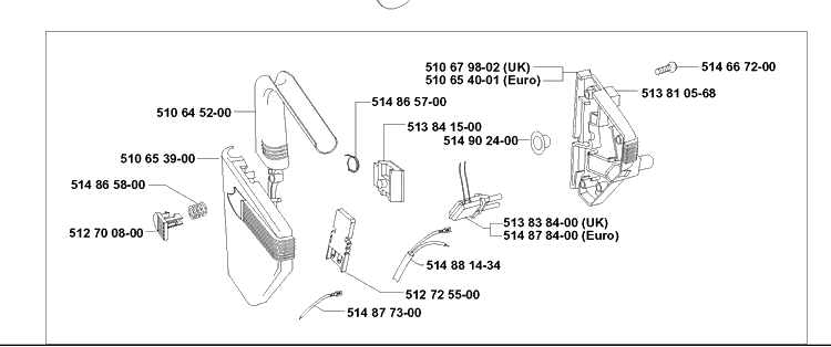 Electrical 15 Diagram and Parts List for 43EL ROYAL Husqvarna Lawn Mower