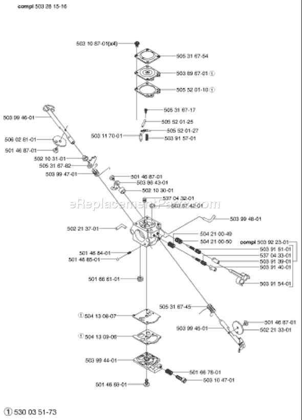 Page C Diagram and Parts List for 225H60 2002-06 Husqvarna Trimmer