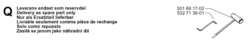 Accessories Diagram and Parts List for R970HST 1998-03 Husqvarna Lawn Tractor