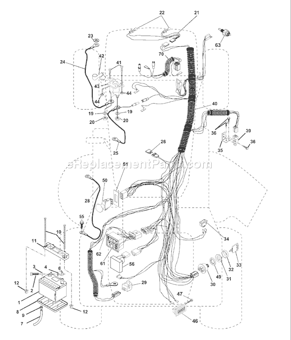 Page D Diagram and Parts List for YTH190 (954001972A) (1995-03) Husqvarna Lawn Tractor