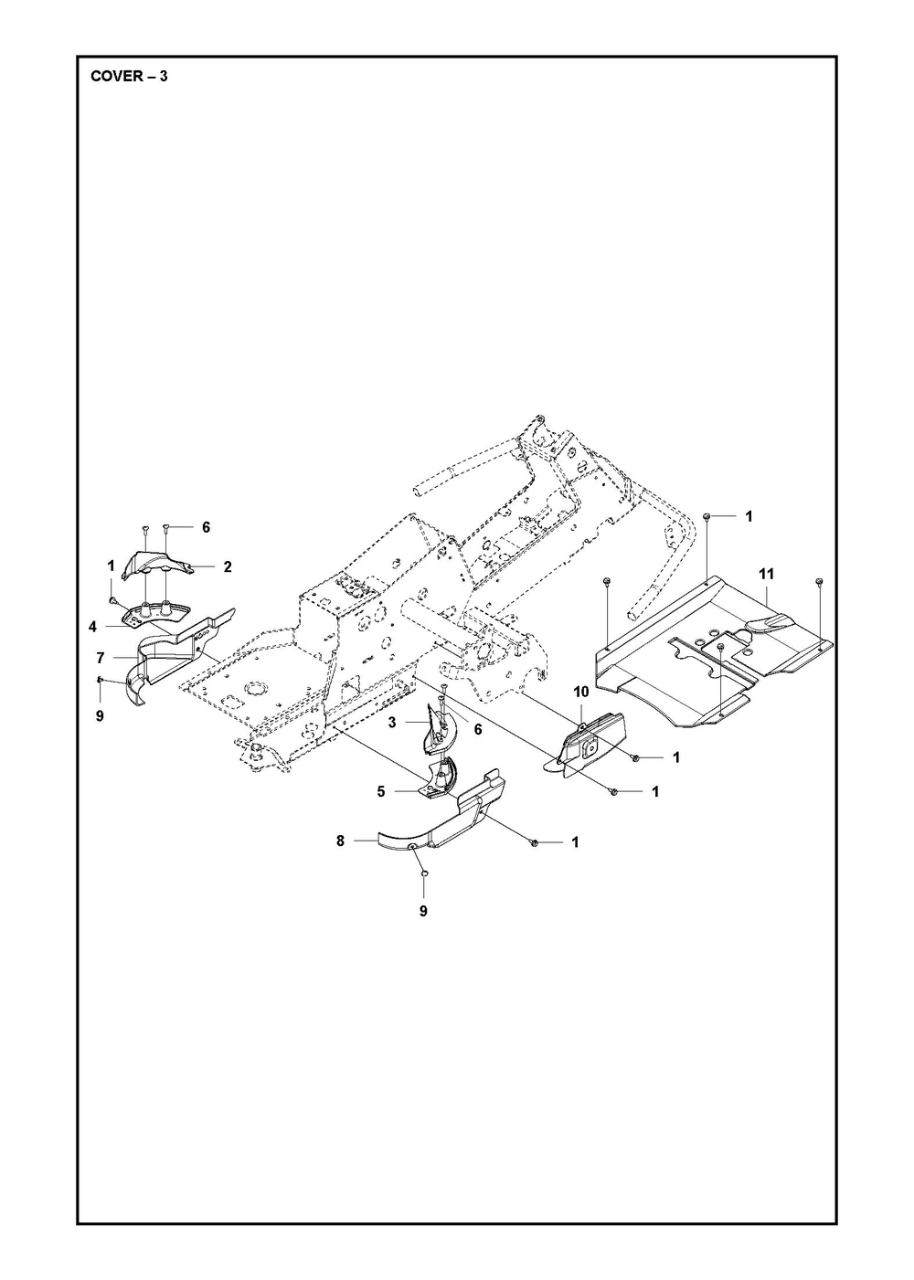 Cover Diagram and Parts List for R216TAWD2018-2021  Husqvarna Lawn Tractor