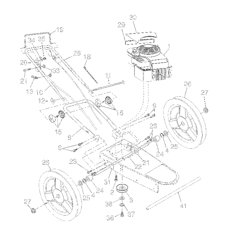 Frame Diagram and Parts List for HU625HWT 96173000400 REV1 2013-03 Husqvarna Edger