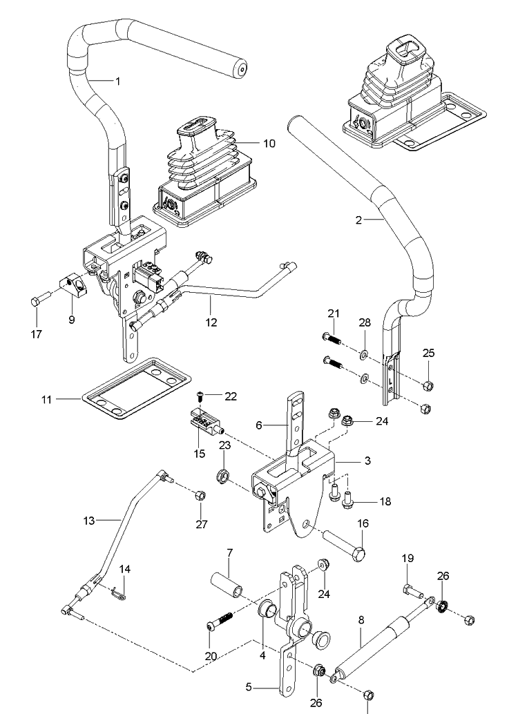 Steering Diagram and Parts List for Z254F (96784490101)(2018-10) Husqvarna Lawn Mower