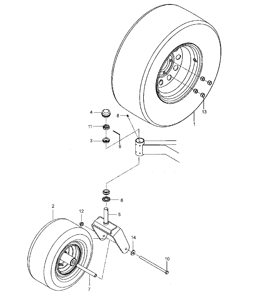 Wheels & tires Diagram and Parts List for 967277501-01  Husqvarna Lawn Mower