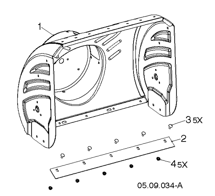 Auger Housing And Impeller 5 Diagram and Parts List for ST327 (96193012401)(2019-03) Husqvarna Snow Blower