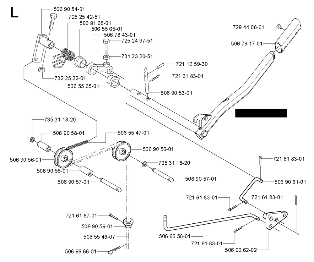 Controls 3 Diagram and Parts List for R11C (965070301)(2006-01) Husqvarna Lawn Tractor