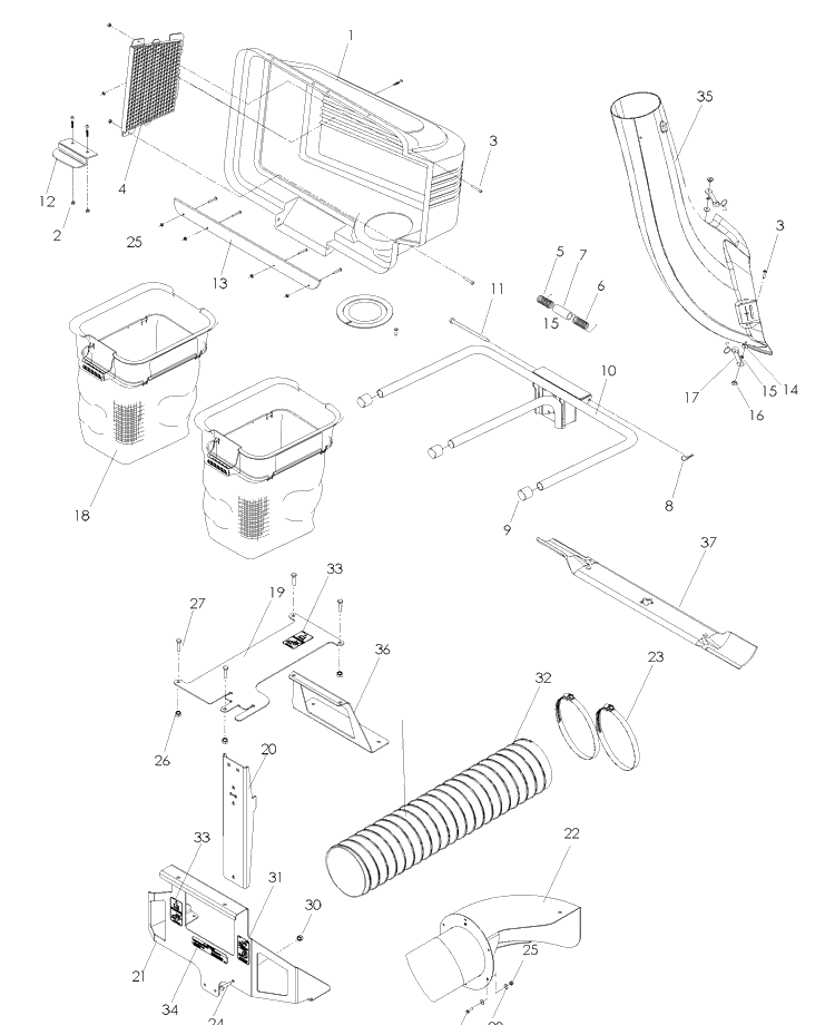General Assembly Diagram and Parts List for Z42 (539110164)(2008-03) Husqvarna Lawn Tractor Accessories