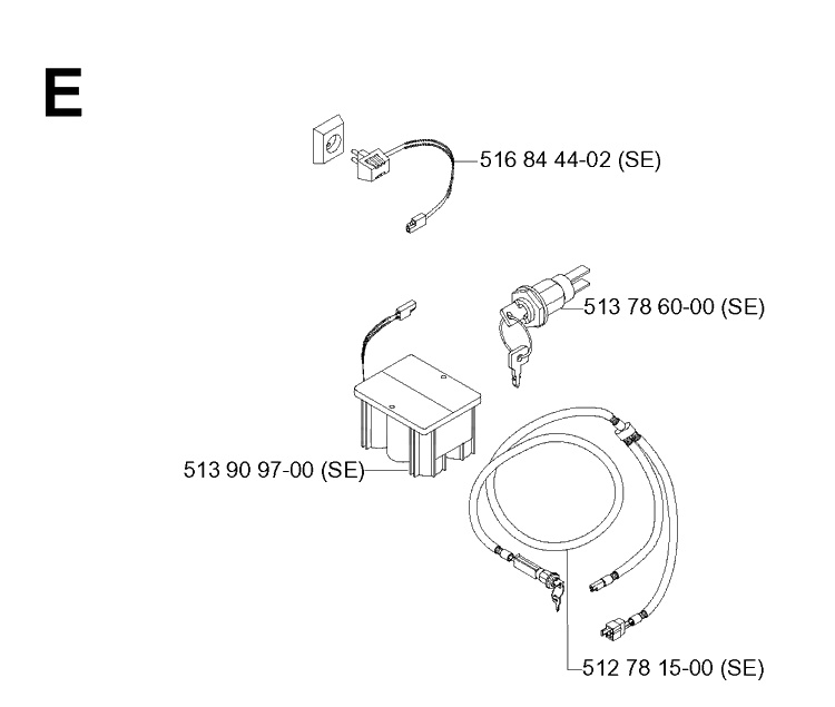 Electrical Diagram and Parts List for 49 ROYAL Husqvarna Lawn Mower